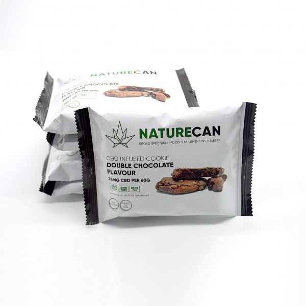 Naturecan CBD Infused Cookie, double chocolate flavour