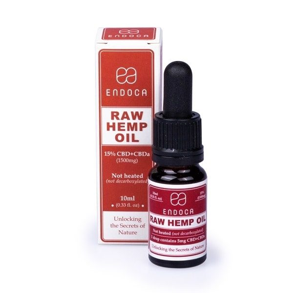 Endoca CBD Raw Hemp Oil 15% and Box