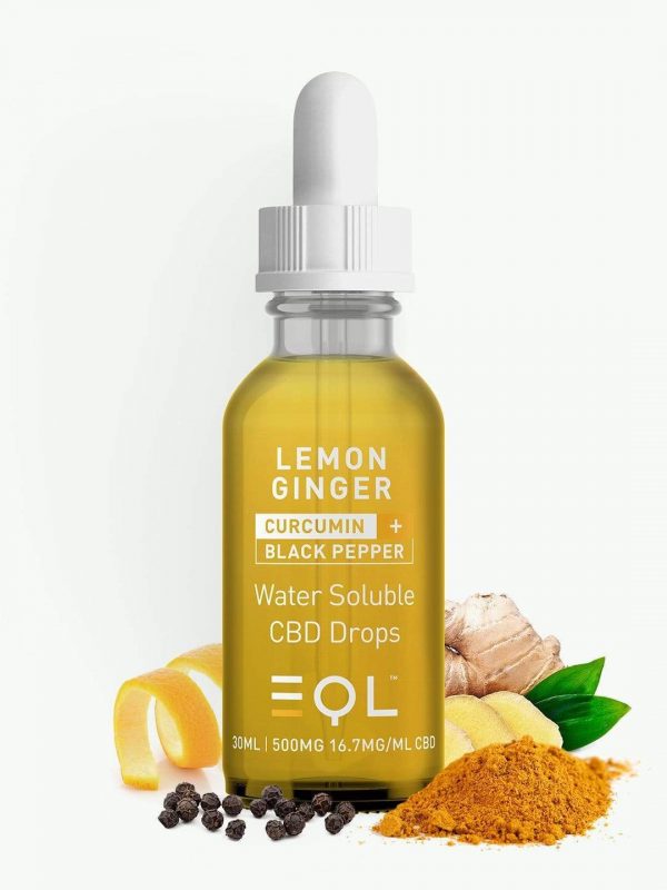 EQL Lemon Ginger Water Soluble CBD Drops 500mg