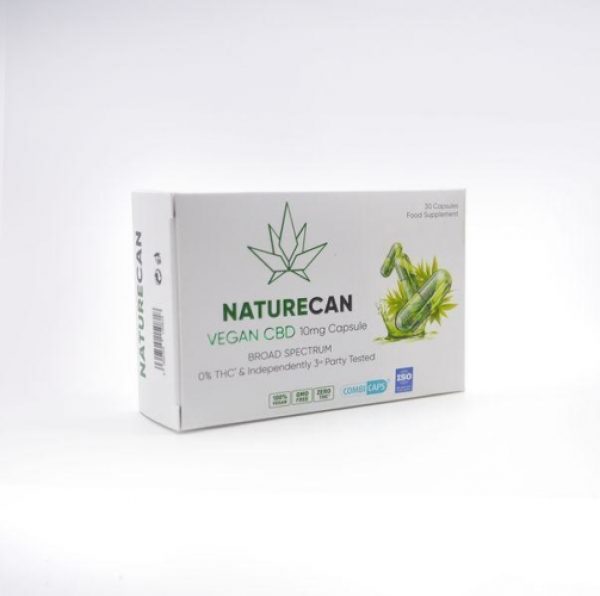 Naturecan Vegan CBD 10mg Capsules Box
