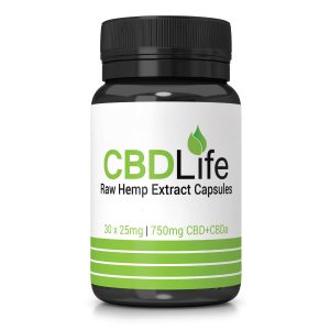 CBD Life UK Raw Hemp Extract Capsules 25mg